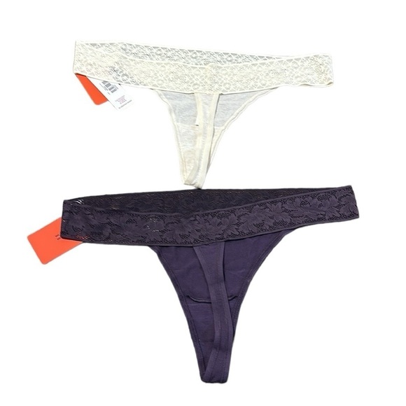 Tommy John Second Skin Soft Lace Thong Set of Two Size XL NWT - Picture 3 of 6
